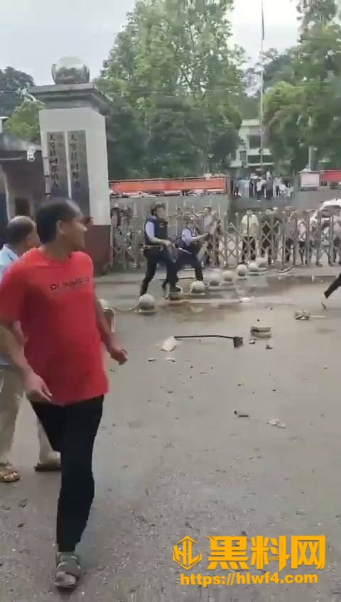 崇左镇政府门前砍人事件1